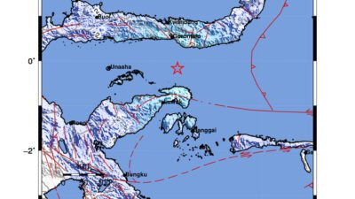 Gempa Berkekuatan 5,2 SR di 72 km TimurLaut PULAUPUAH-SULTENG Tidak Berpotensi Tsunami
