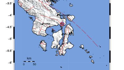 Gempa Berkekuatan 2,9 SR, pusat gempa berada di 3 km Barat Daya Kolono Timur