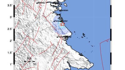 Gempa Berkekuatan 4,0 SR, pusat gempa berada di darat 73 km tenggara Tarakan Gempa Berkekuatan 4,0 SR, pusat gempa berada di darat 73 km tenggara Tarakan