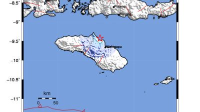 Gempa Berkekuatan 4,1 SR, pusat gempa berada di laut 30 km Barat Daya Waingapu Gempa Berkekuatan 4,1 SR, pusat gempa berada di laut 30 km Barat Daya Waingapu