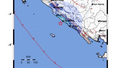 Gempa Berkekuatan 4,7 SR, pusat gempa berada di laut 23 km barat daya Bengkulu Selatan Gempa Berkekuatan 4,7 SR, pusat gempa berada di laut 23 km barat daya Bengkulu Selatan