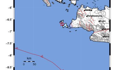 Gempa Berkekuatan 4,0 SR, pusat gempa berada di laut 41 km barat daya Sumur