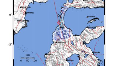 Gempa Berkekuatan 4,6 SR, pusat gempa berada di laut 18 km barat daya Donggala