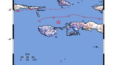 Gempa Berkekuatan 4,8 SR, pusat gempa berada di laut 53 km Timur Laut Buru