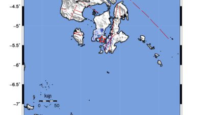 Gempa Berkekuatan 3,7 SR, pusat gempa berada di darat 5 km barat laut Buton Tengah