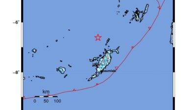 Gempa Berkekuatan 5,4 SR di 150 km BaratLaut TANIMBAR Tidak Berpotensi Tsunami