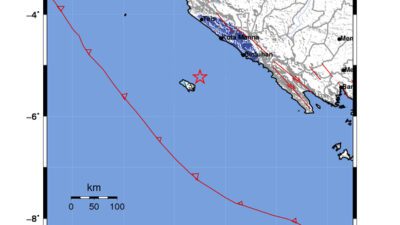 Gempa Berkekuatan 4,6 SR, pusat gempa berada di laut 28 km timur laut Enggano