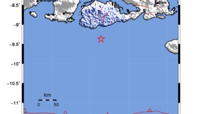 Gempa Berkekuatan 4,4 SR, pusat gempa berada di laut 83 km Tenggara Sumbawa Barat
