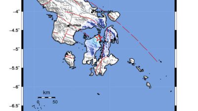 Gempa Berkekuatan 4,1 SR, pusat gempa berada di darat 14 km Utara MUNA-SULTRA